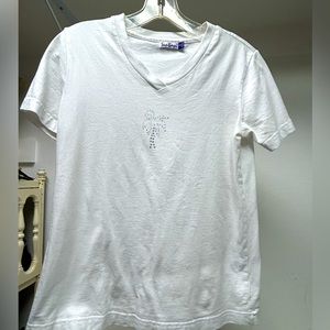 Sunbay PXS v-neck T-shirt with sparkly palm tree